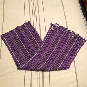 Sonoma Purple and Gray Striped Scarf